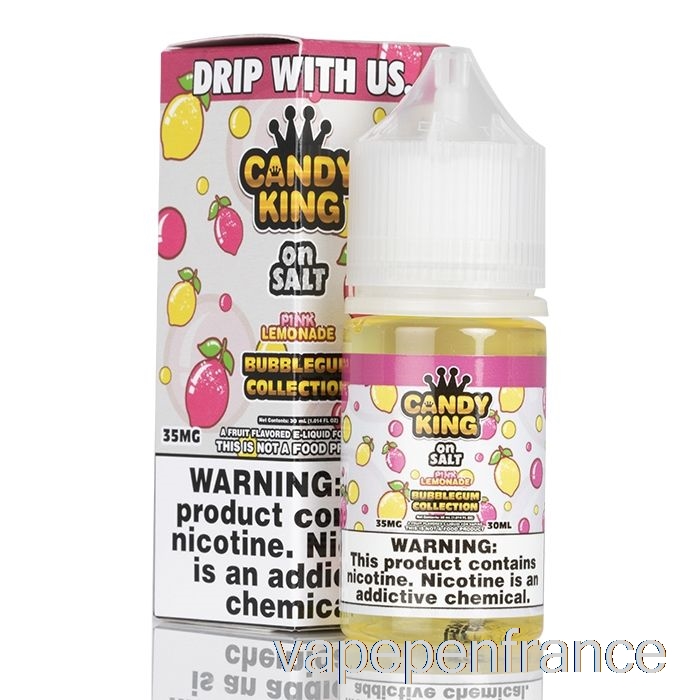 Collection Bubblegum Limonade Rose - Candy King Sur Sel - Stylo Vape 30 Ml 35 Mg